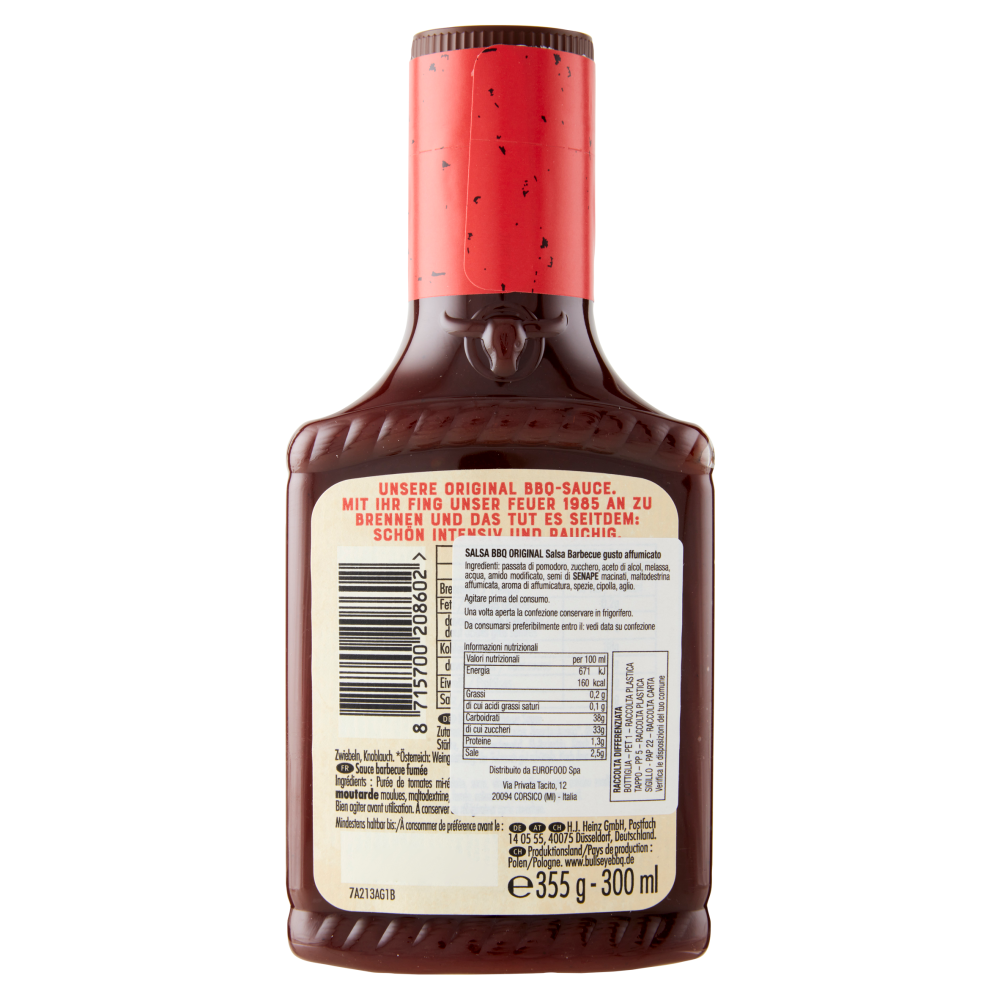Bull's-Eye Original Rauchige BBQ Sauce 300 ml