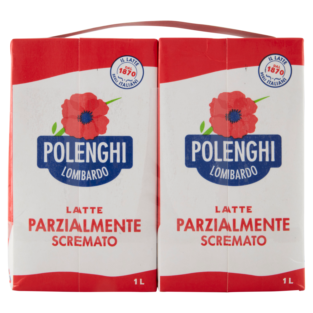 Polenghi Lombardo Latte Parzialmente Scremato 4 x 1 L