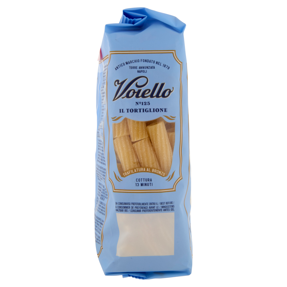 Voiello Pasta Il Tortiglione N°125 grano Aureo 100% italiano Trafilata bronzo 500g