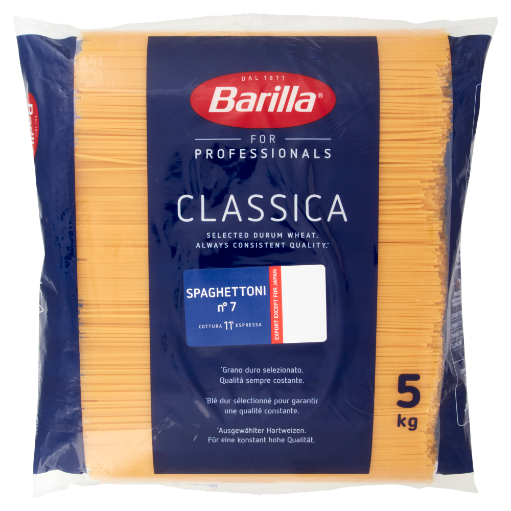 Barilla for Professionals Spaghettoni n&deg;7 Pasta Classica Lunga Catering Foodservice 5 kg