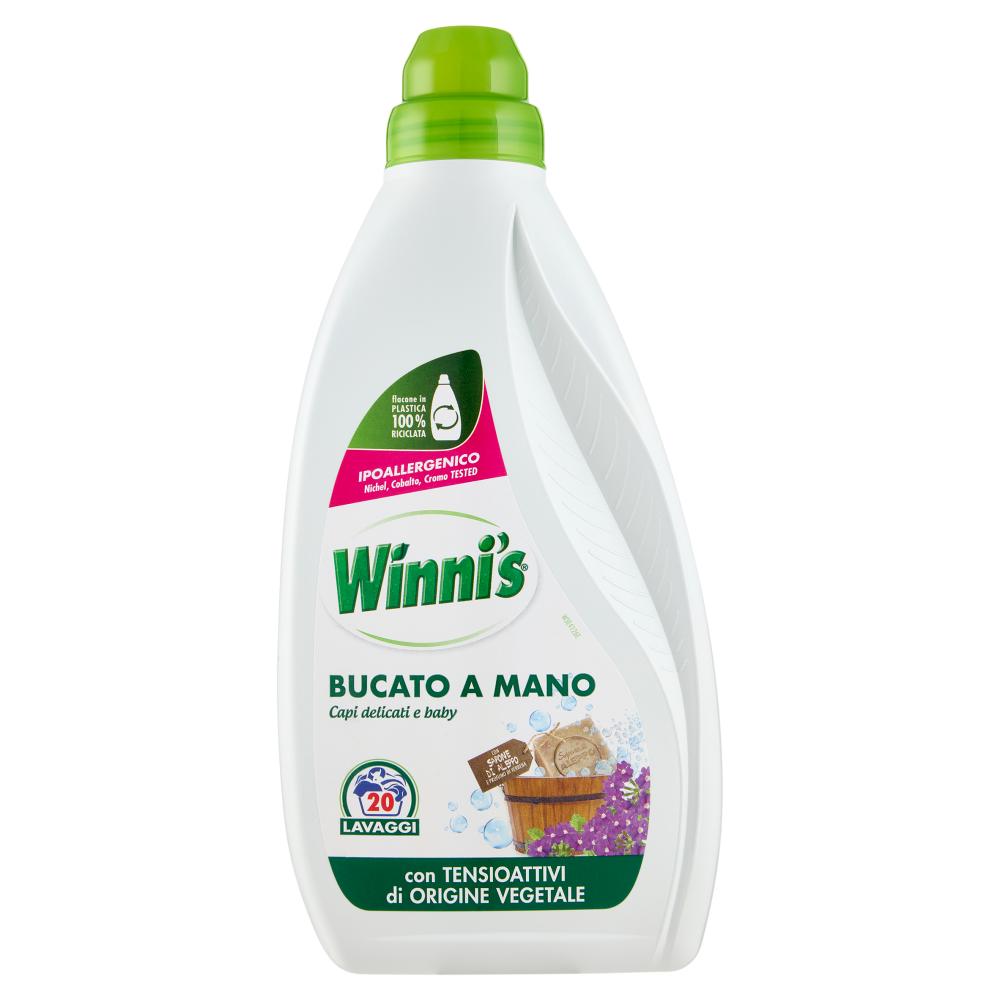 Winni's Bucato a Mano con Sapone di Aleppo e Profumo di Verbena, 20 Lavaggi, 750 ml
