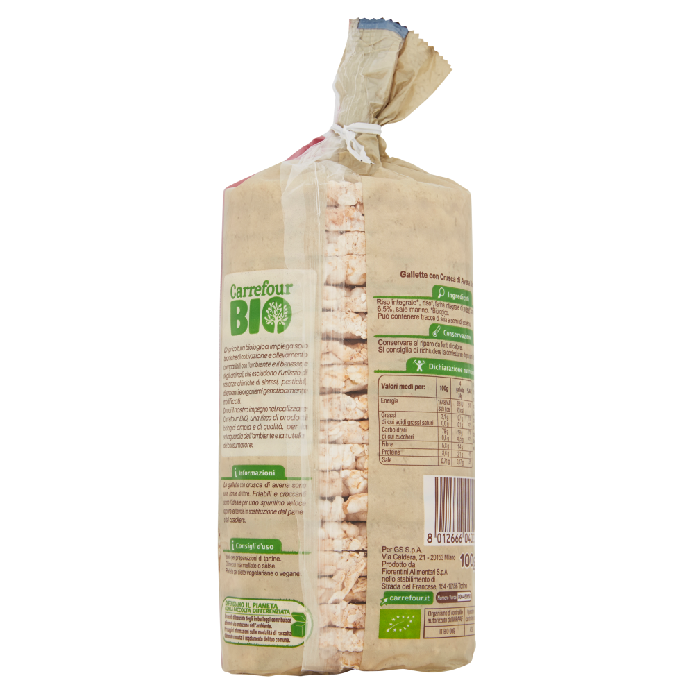 Carrefour Bio Gallette con Crusca di Avena 100 g