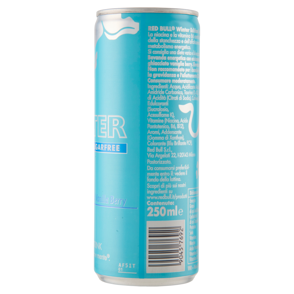 Red Bull Energy Drink, Gusto Iced Vanilla Berry Senza Zuccheri, 250 ml