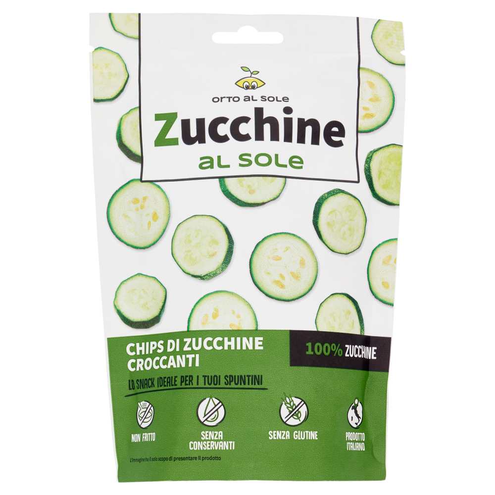 Orto al Sole Zucchine al sole Chips di Zucchine Croccanti 15 g