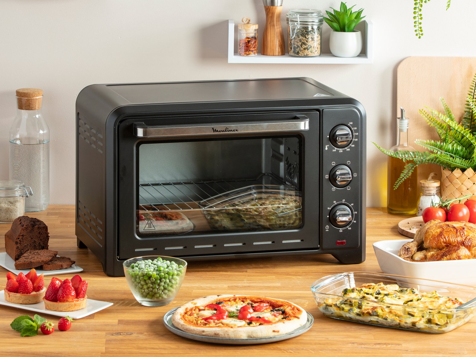 Moulinex OX4648 Optimo Forno Elettrico con Capacit&agrave; di 33 L, Potenza 1600 W 28x31x36cm