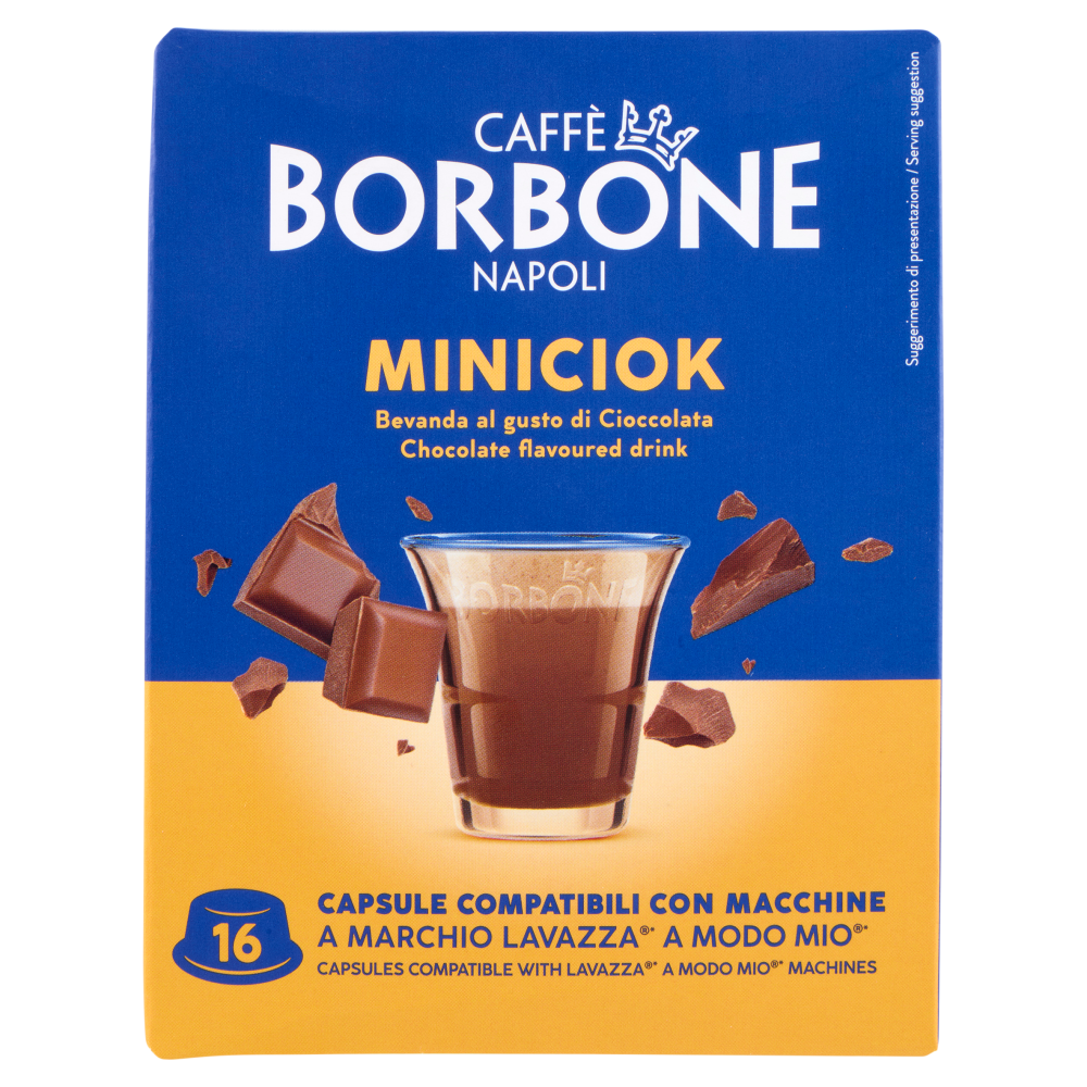 Caff&egrave; Borbone Miniciok Capsule Compatibili Lavazza* A Modo Mio* 16 x 8 g