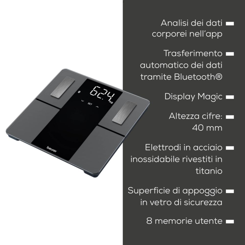 Beurer Bilancia diagnostica BF 500 Super Black Edition