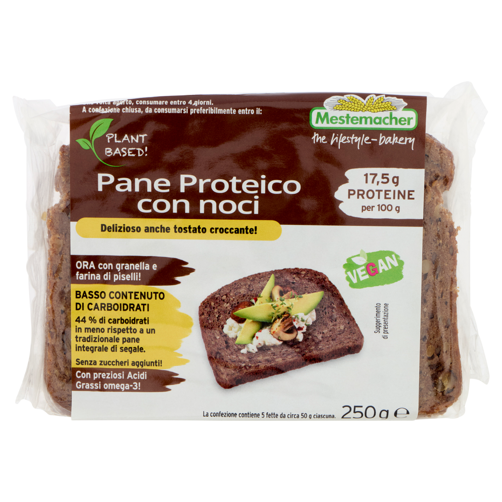 Mestemacher Pane Proteico con noci 250 g