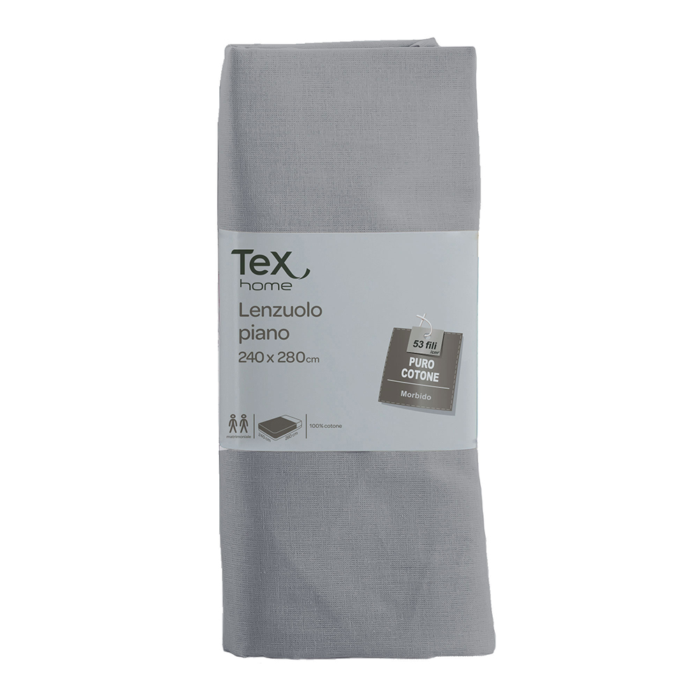 TEX HOME Lenzuolo sopra matrimoniale, 100% cotone