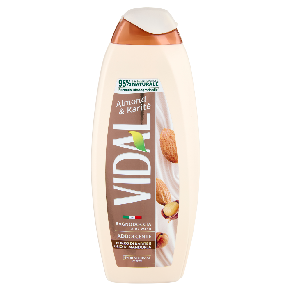 Vidal Almond & Karit&egrave; Bagnodoccia Addolcente Burro di Karit&egrave; e Olio di Mandorla 600 ml