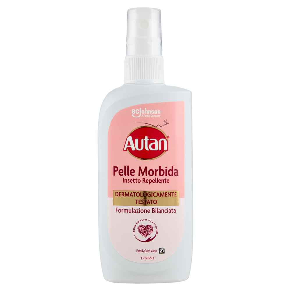 Autan Pelle Morbida Vapo Insetto Repellente e Antizanzare comuni e Tigri 100ml