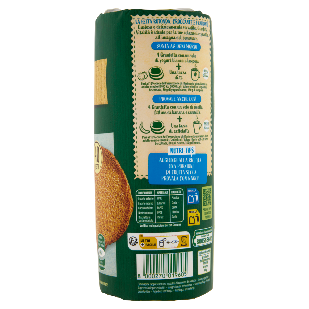 Delverde Granfetta del Benessere Vitalità 40 Fette 300 g