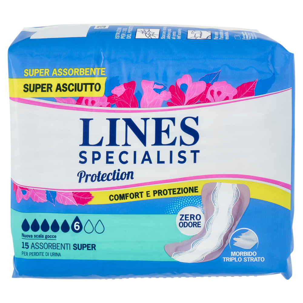Lines Specialist Protection Assorbenti Super 15 pz