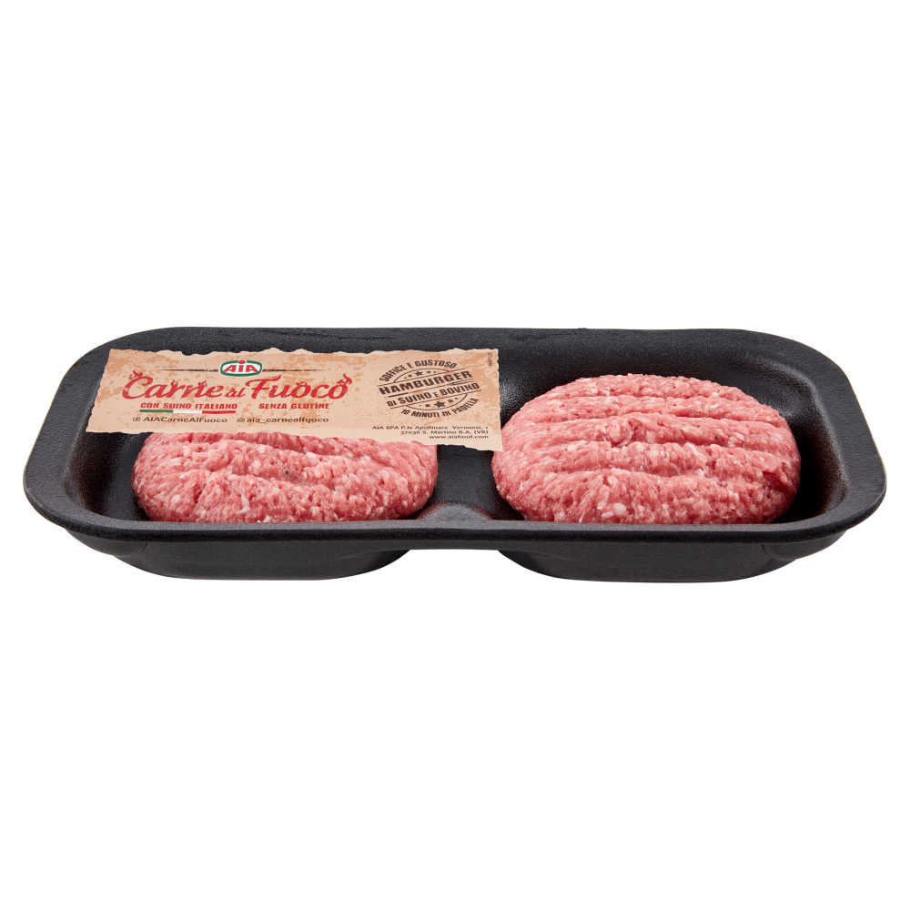 Aia Carne al Fuoco Hamburger di Suino e Bovino 0,200 kg