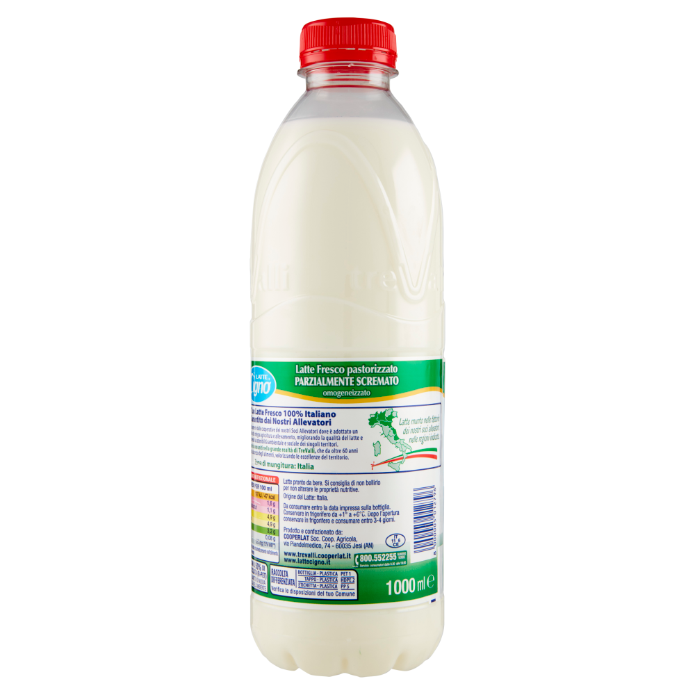 Latte Cigno Latte Fresco Pastorizzato Parzialmente Scremato 1000 ml