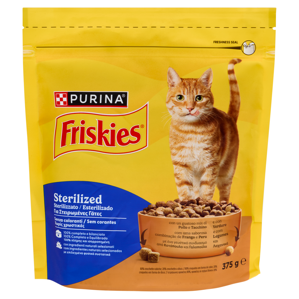 PURINA FRISKIES Sterilizzati Pollo e Tacchino e con Verdure 375g