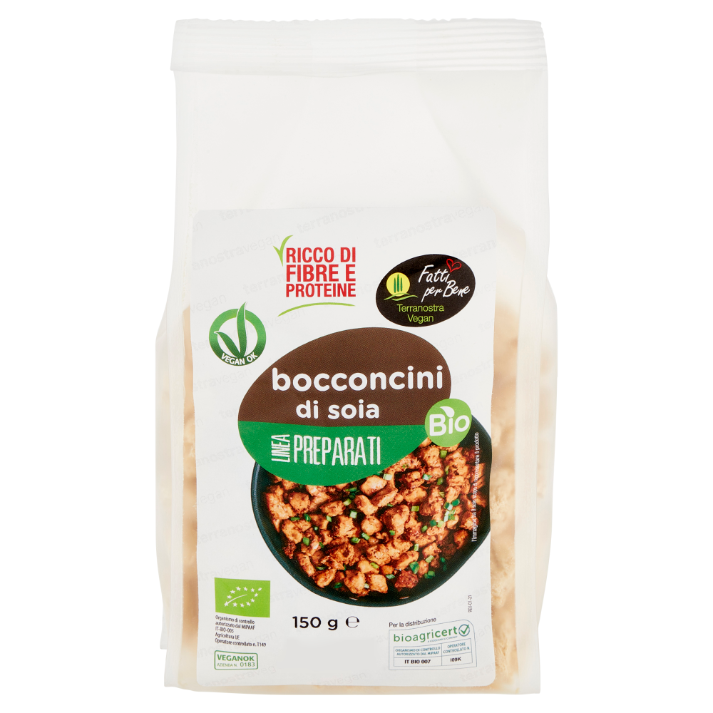 Terranostra Vegan Linea Preparati bocconcini di soia Bio 150 g