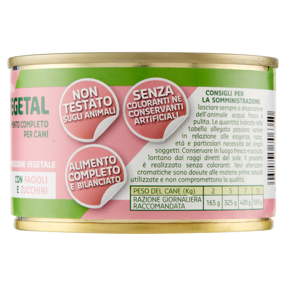 Amico Veg 100% Vegetal Alimento Completo per Cani con Fagioli e Zucchini 150 g