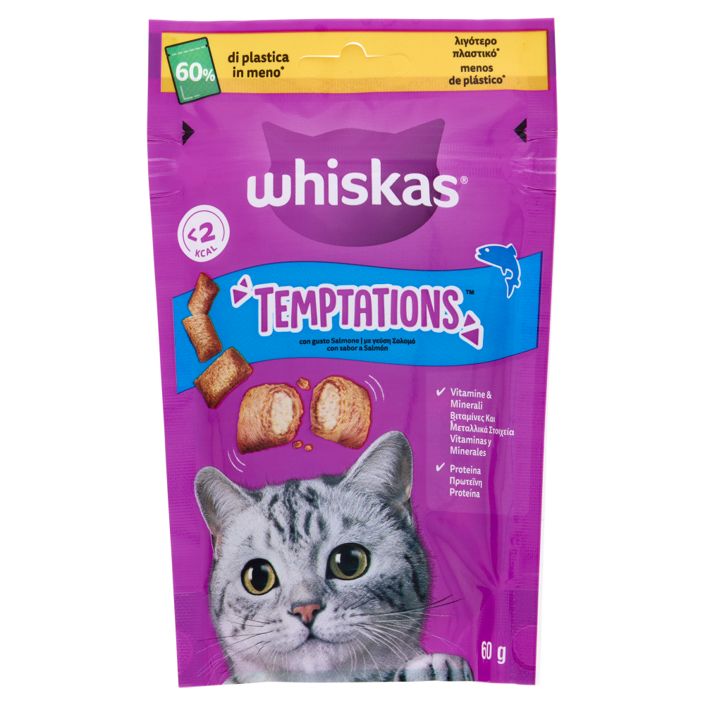 Whiskas Snack Gatto Temptations Salmone 60 g