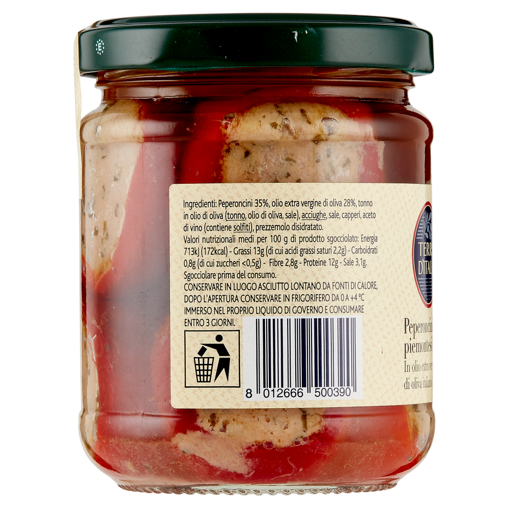 Terre d'Italia Peperoncini piemontesi farciti 180 g