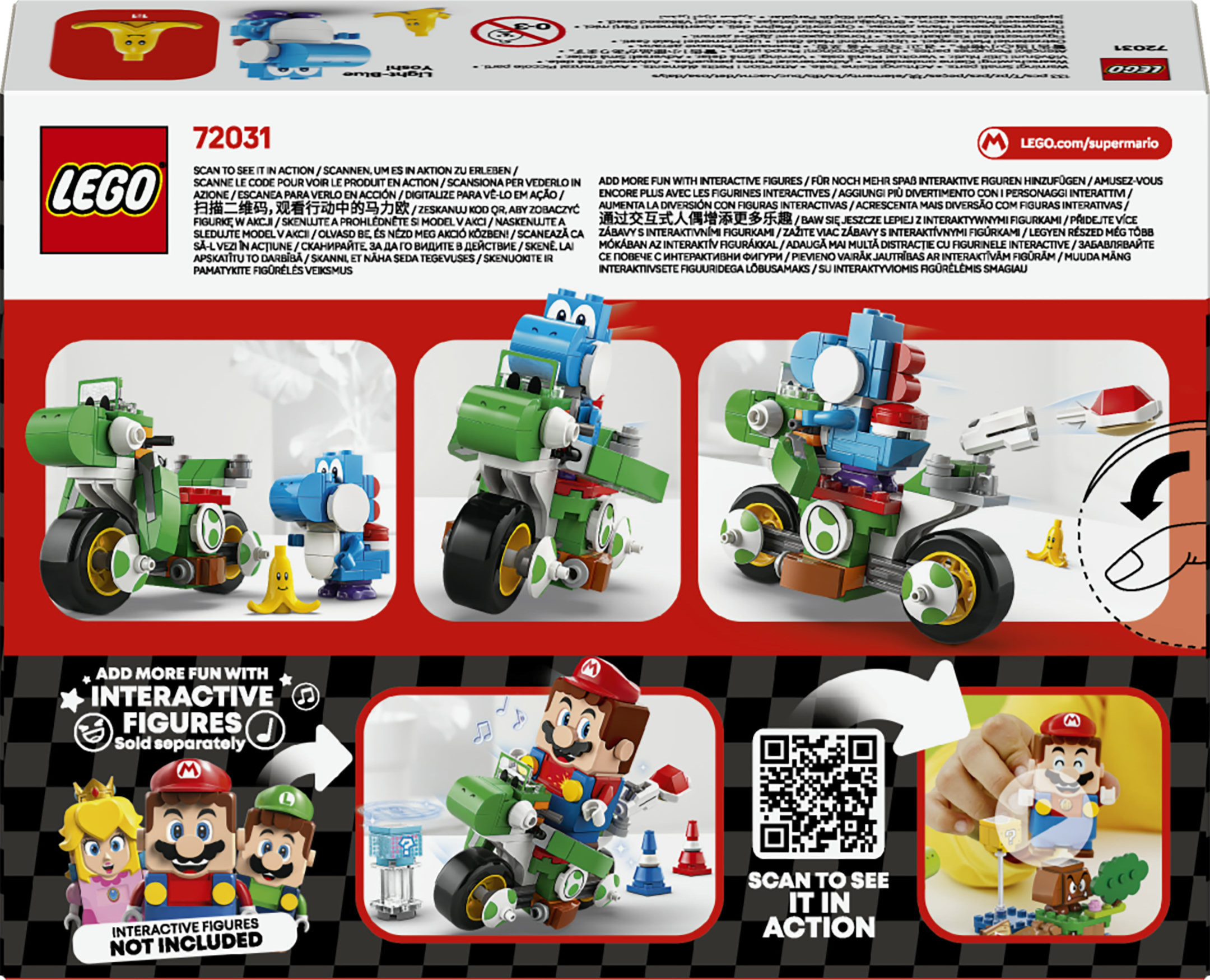 LEGO Super Mario 72031 Mario Kart : Moto Yoshi, Giocattolo Interattivo, Giochi per Bambini 7+, Regalo Nintendo da Collezione