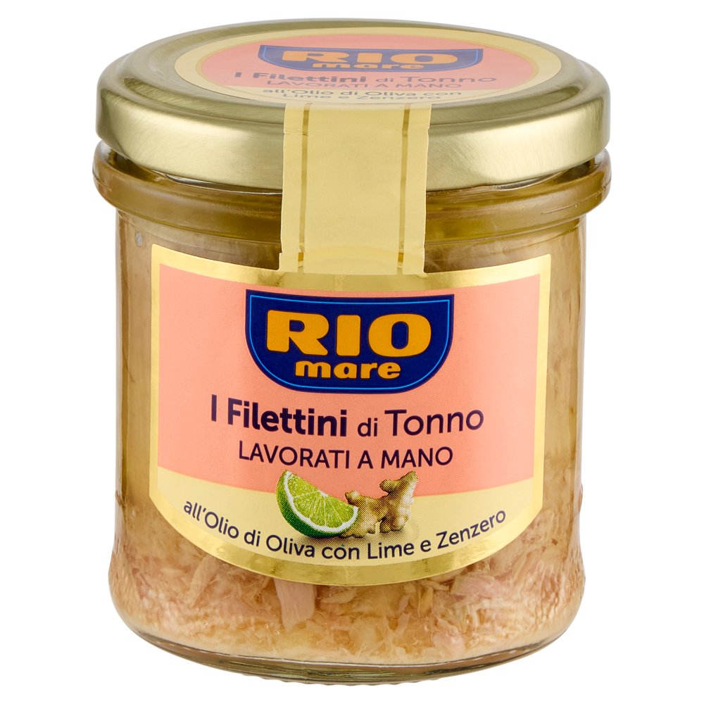 Rio mare i Filettini di Tonno Lavorati a Mano all'Olio di Oliva con Lime e Zenzero 130 g