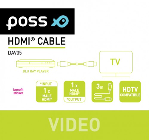 Carrefour Cavo HDMI Video 3 m Nero
