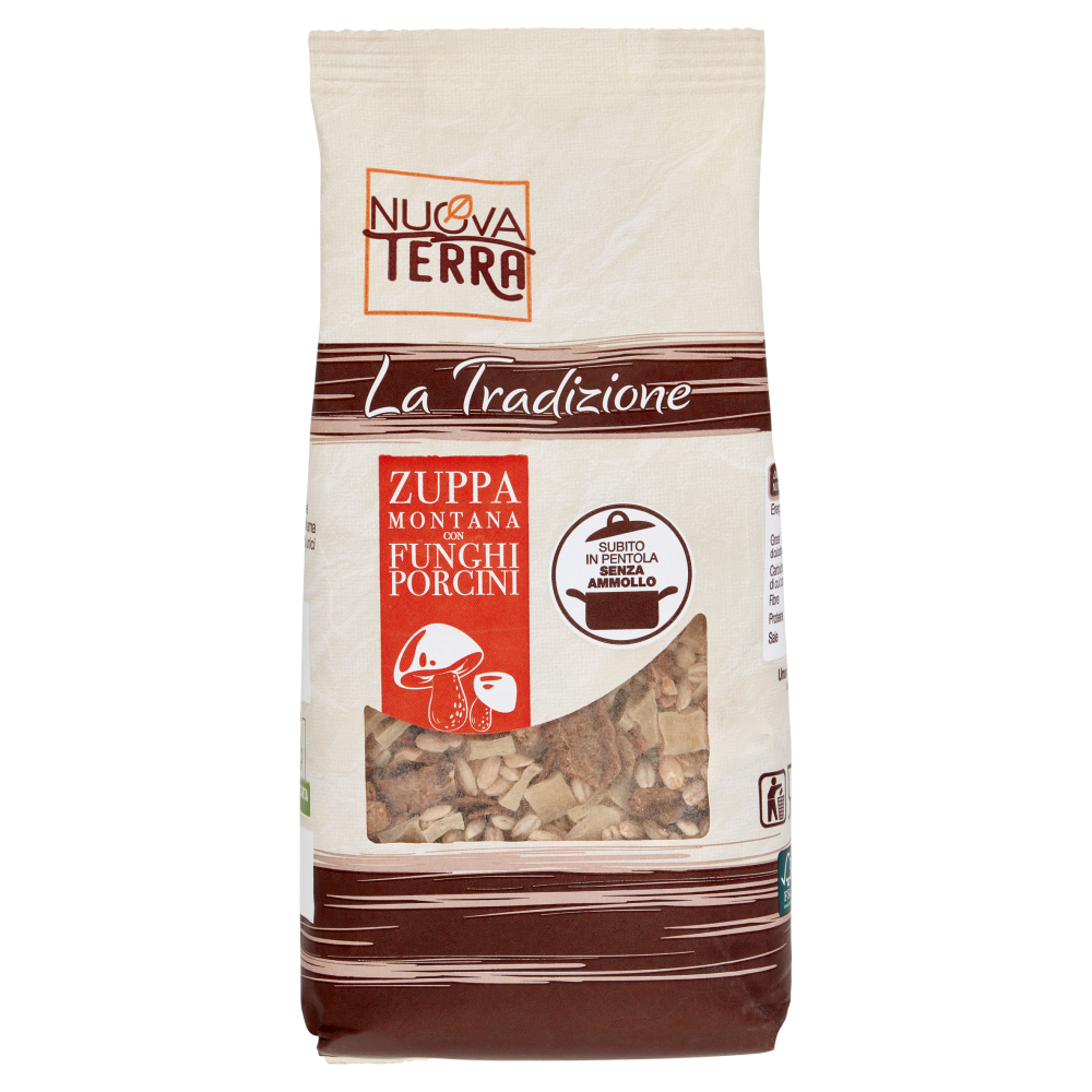 Nuova Terra La Tradizione Zuppa Montana con Funghi Porcini 250 g