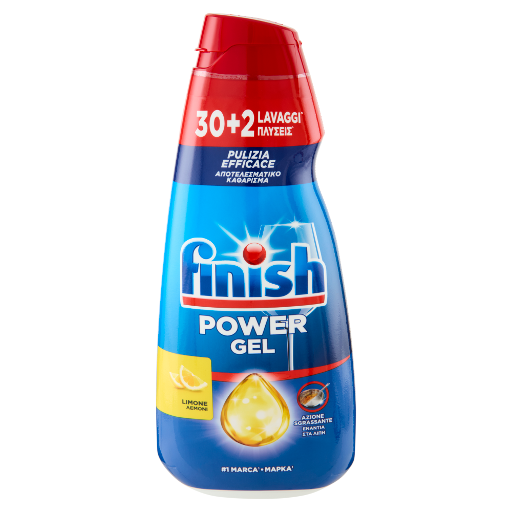 Finish Power Gel Limone 30+2 lavaggi liquido lavastoviglie 600 ml