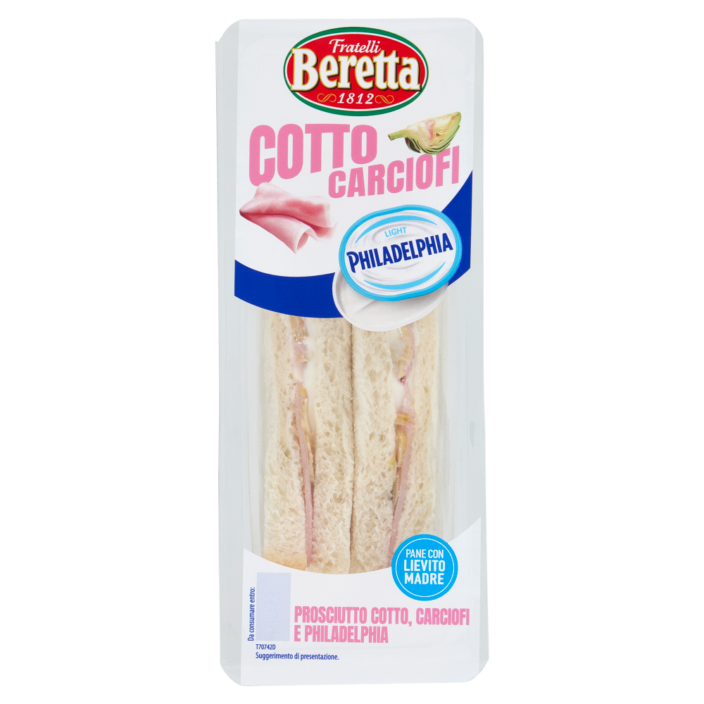 Fratelli Beretta Prosciutto Cotto, Carciofi e Philadelphia 130 g