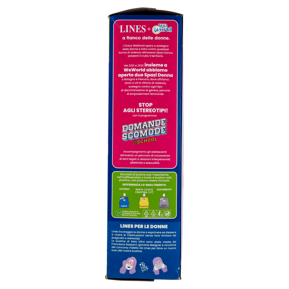 Lines Seta ultra Assorbenti con ali 84 pz + Assorbenti notte con ali 20 pz