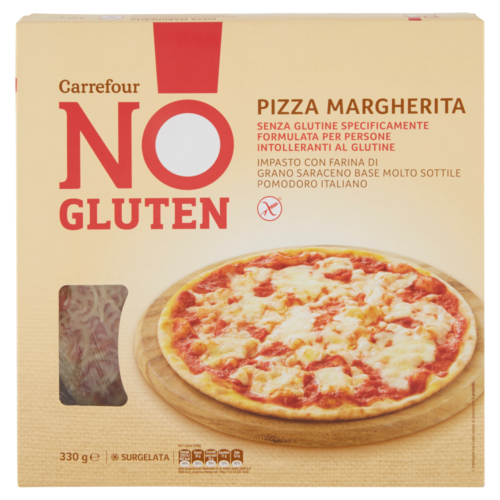 Carrefour No Gluten! Pizza Margherita Surgelata 330 g