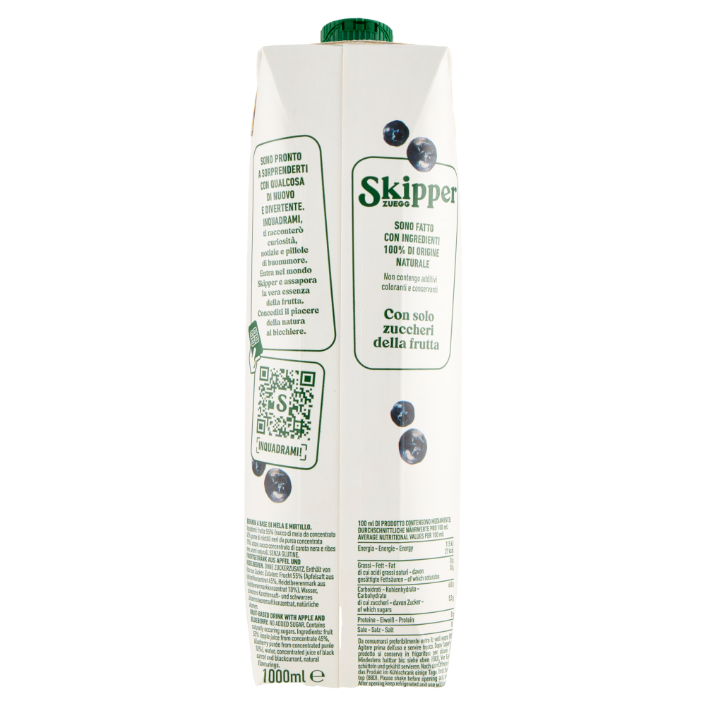 Zuegg Skipper Mirtillo Mix Senza zuccheri aggiunti 1000 ml