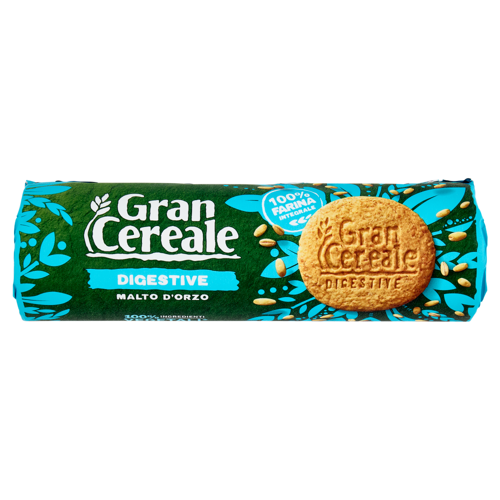 Gran Cereale Biscotti Gran Cereale Digestive Biscotti Malto d'Orzo Tubo 250g
