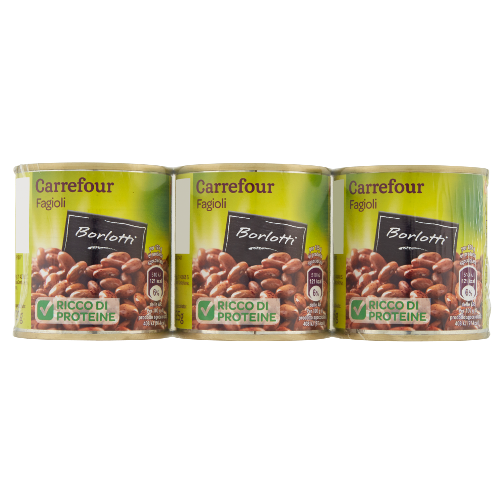 Carrefour Fagioli Borlotti 3 x 200 g