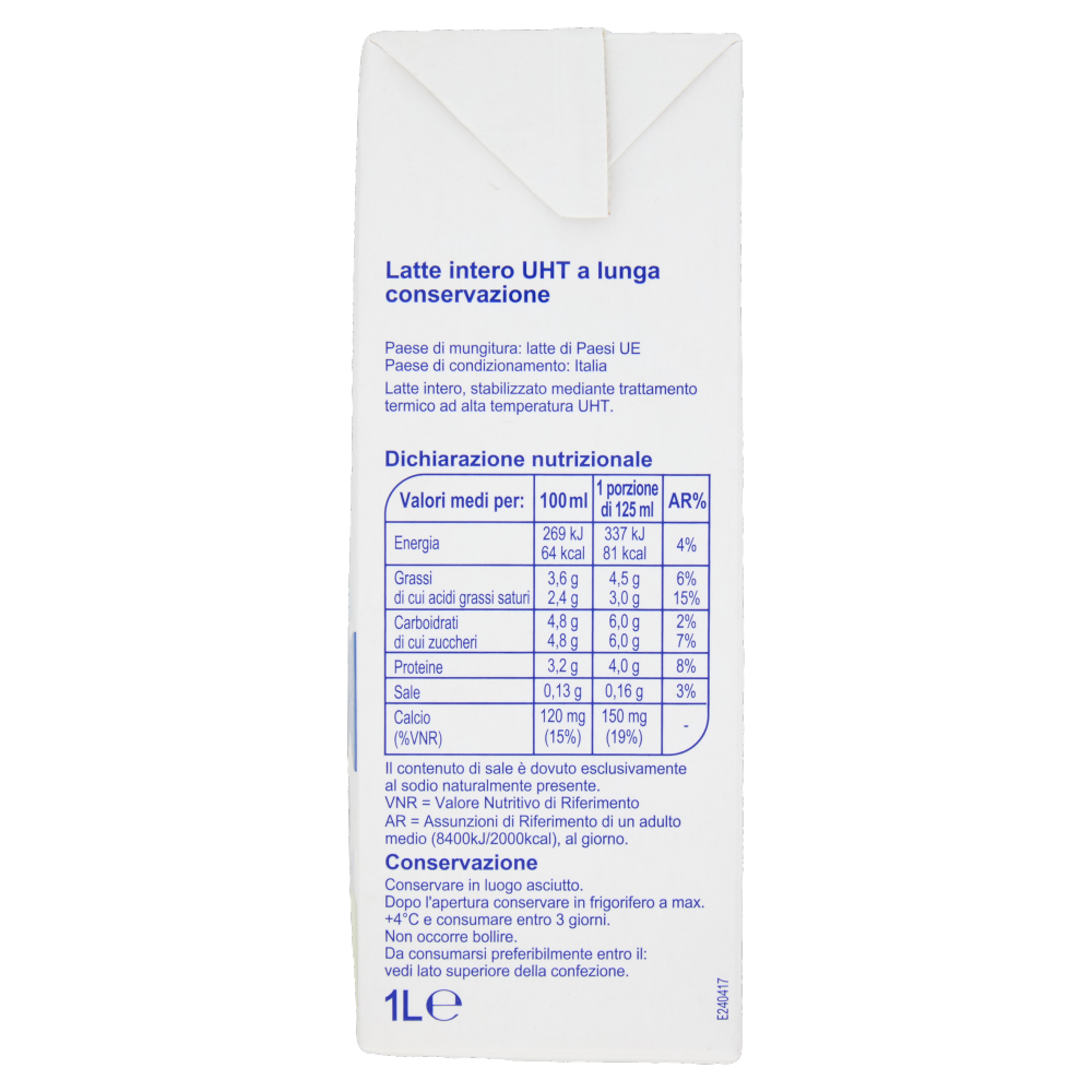Simpl Latte Intero UHT 1 L