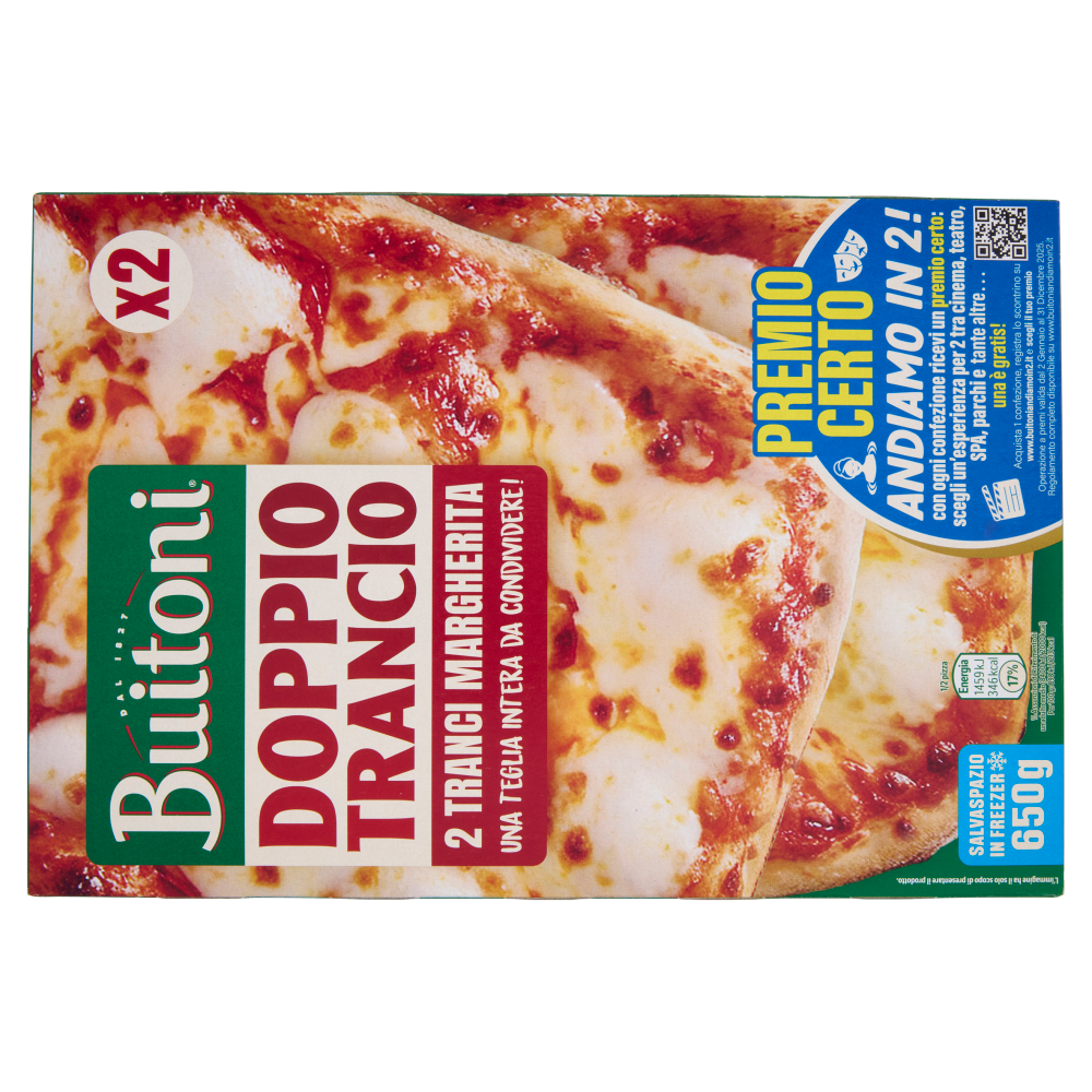BUITONI PIZZA ALLA SECONDA MARGHERITA Pizza surgelata 650g (2 pizze