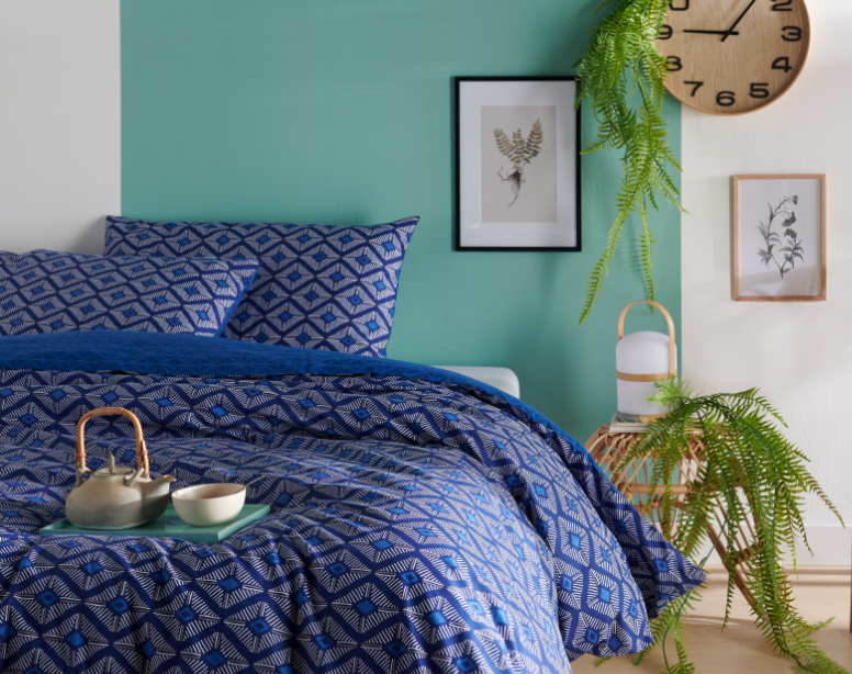 TEX HOME Completo letto Matrimoniale, Bio Rombo