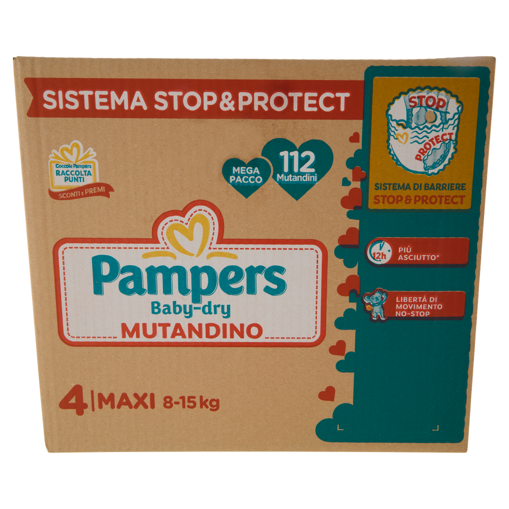 Pampers Baby-dry Mutandino Maxi 112 pz