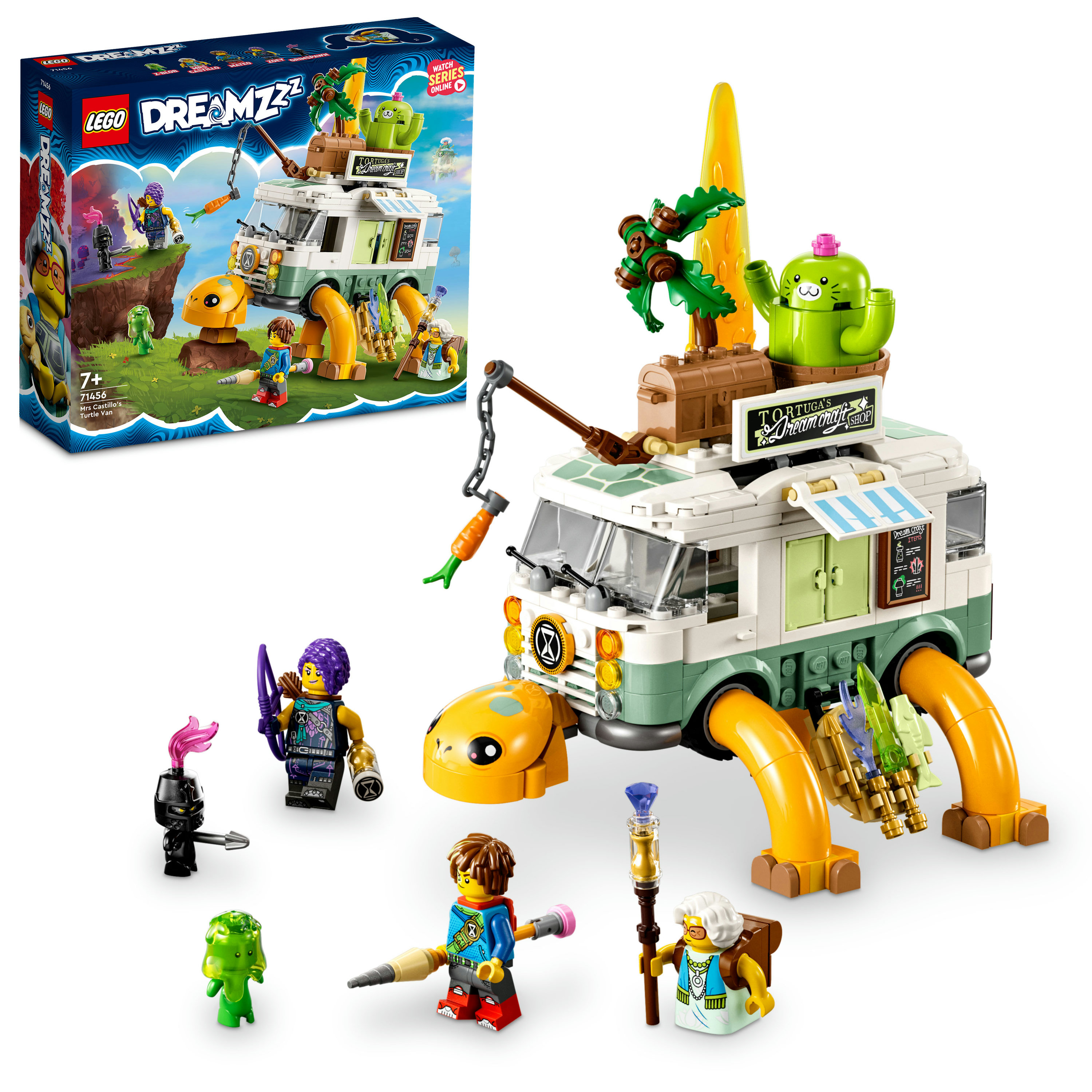 LEGO DREAMZzz 71456 Il Furgone Tartaruga della Signora Castillo, Camper Giocattolo Costruibile in 2 Modi con Figura di Z-Blob