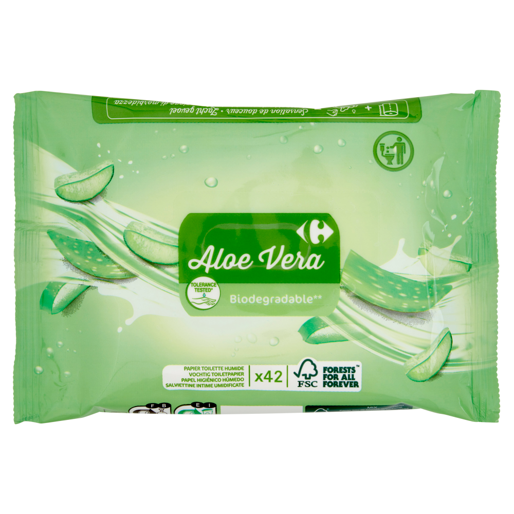 Carrefour Aloe Vera Salviettine Intime Umidificate 42 pz
