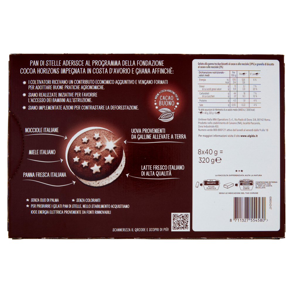 Pan di Stelle il Biscotto Gelato 8 x 40 g