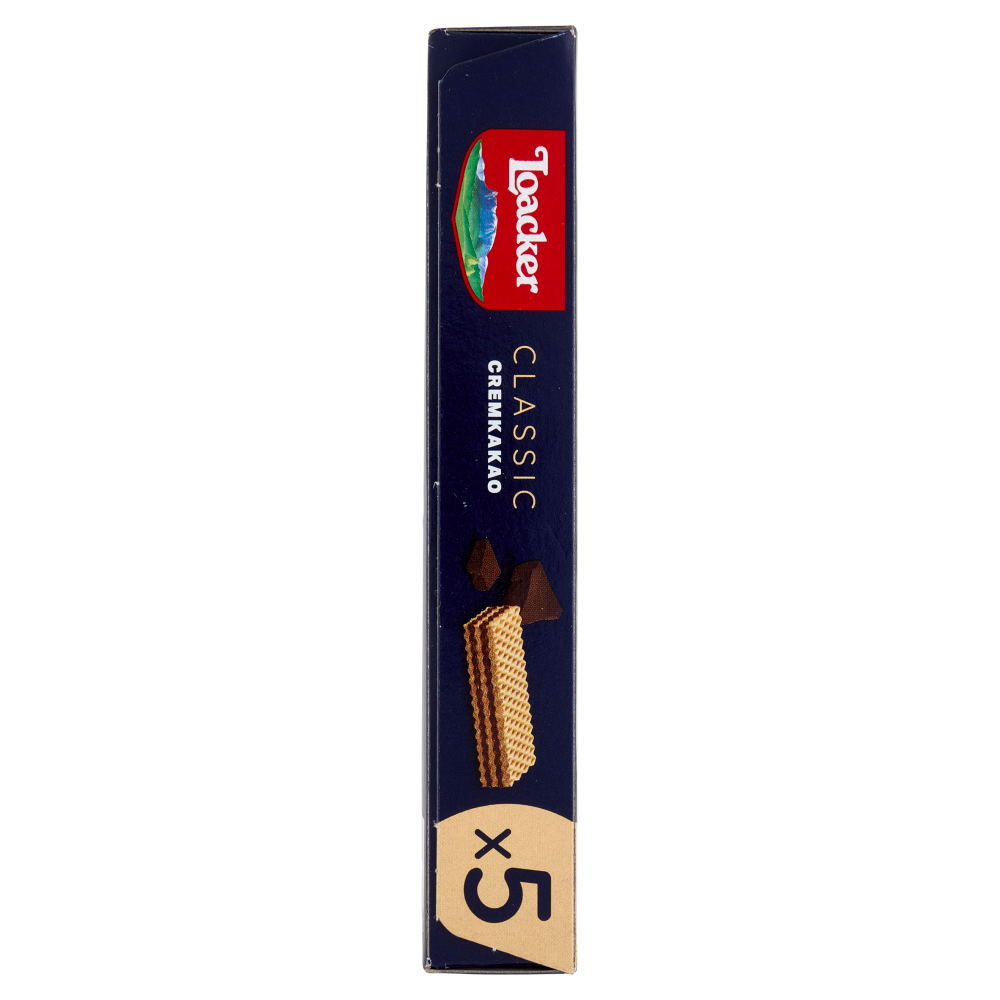 Loacker Classic Cremkakao Wafer con crema al Cioccolato e Cacao Nobile dell'Ecuador Wafers 45gx5