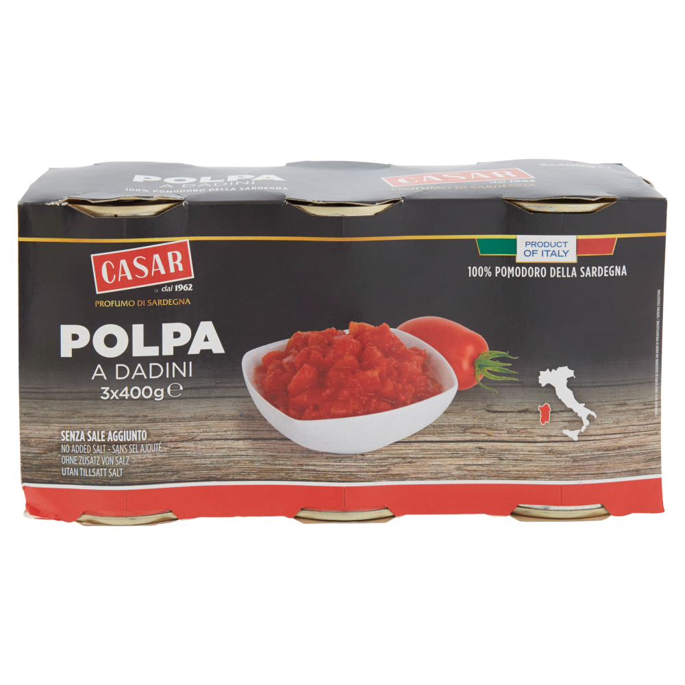 Casar Polpa a Dadini 3 x 400 g