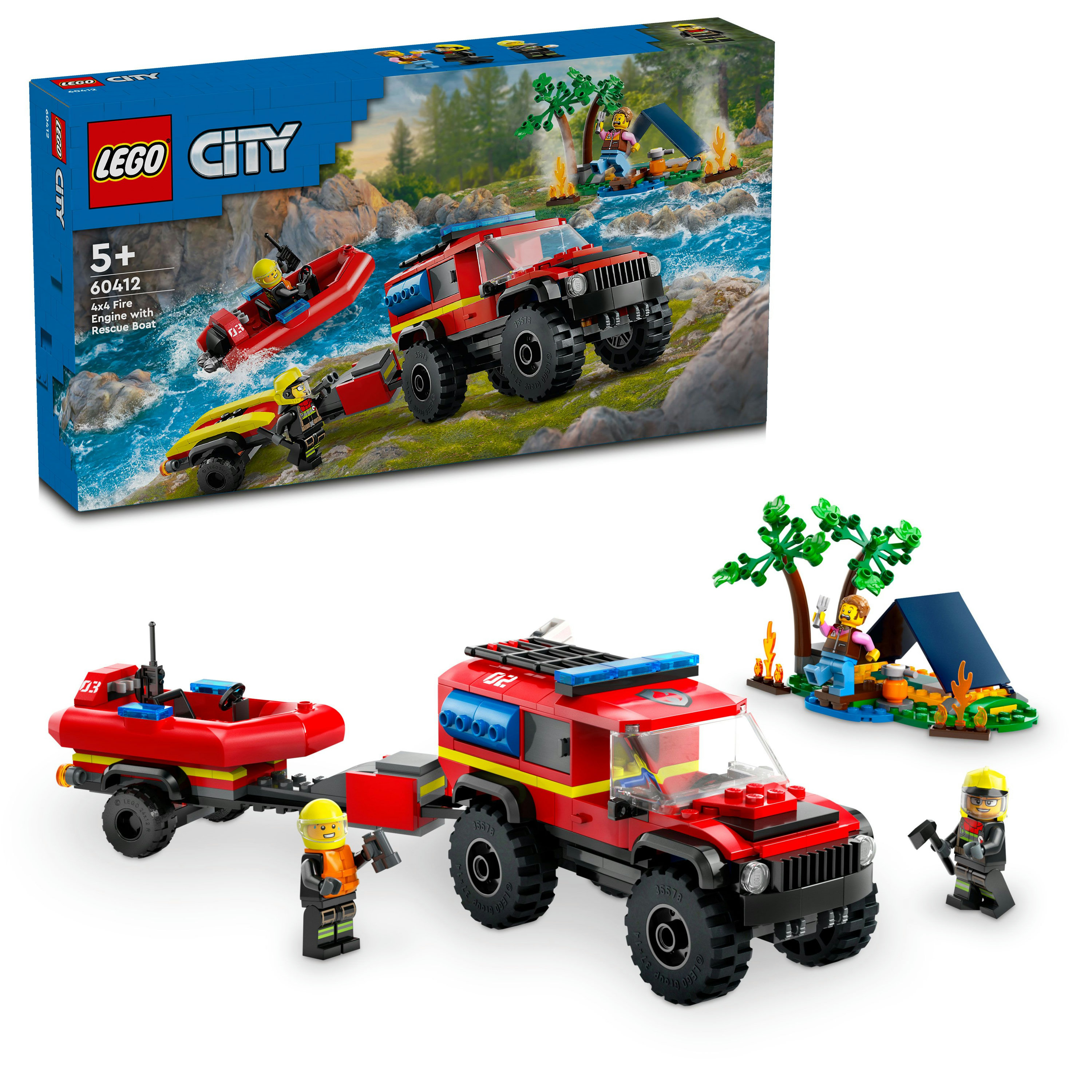 LEGO City Fuoristrada antincendio e gommone di salvataggio