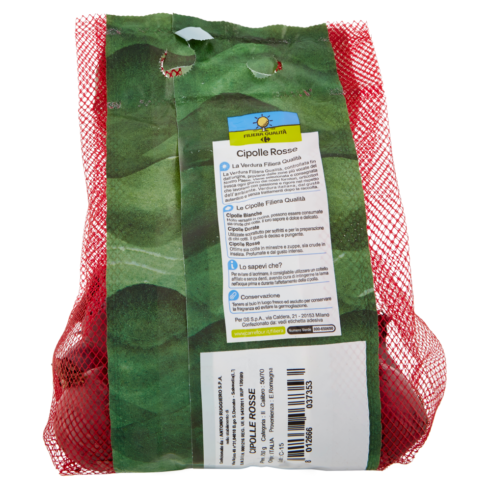 Carrefour Filiera Qualità Cipolle Rosse 750 g