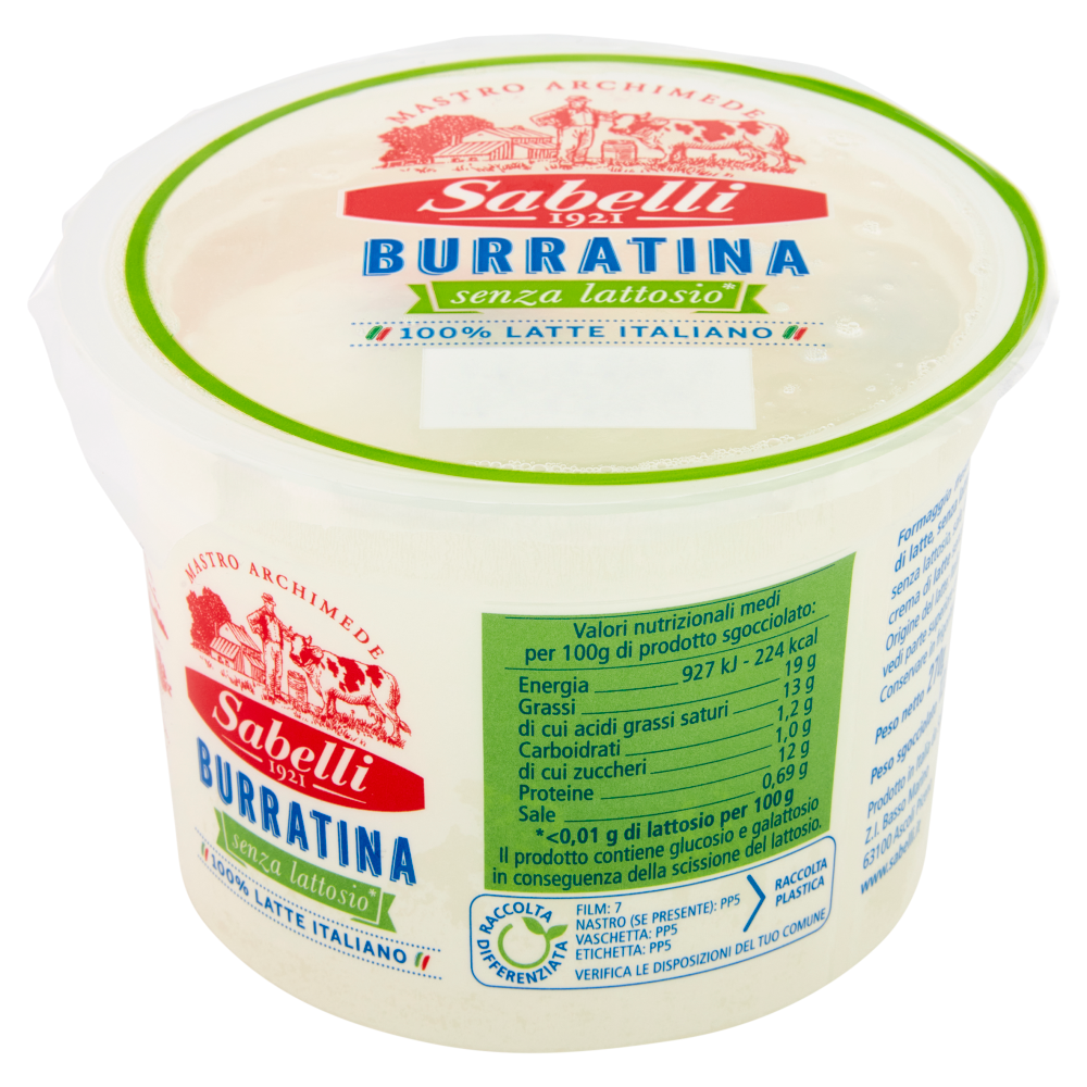 Sabelli Burratina senza lattosio* 125 g