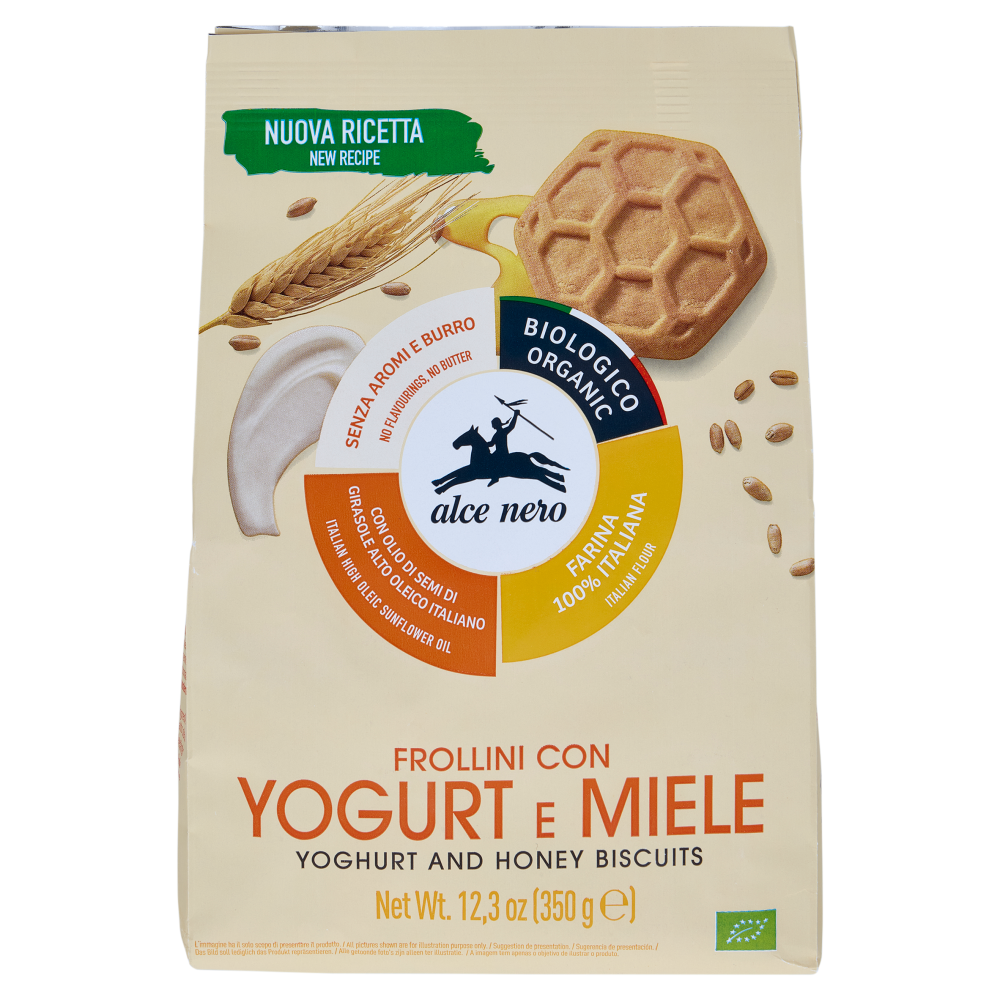 alce nero Frollini con Yogurt e Miele 350 g