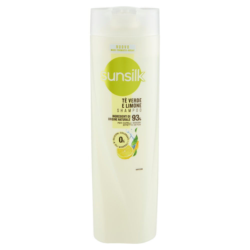 sunsilk Shampoo t&egrave; Verde e Limone per Capelli Grassi Effetto Detox 400 mL