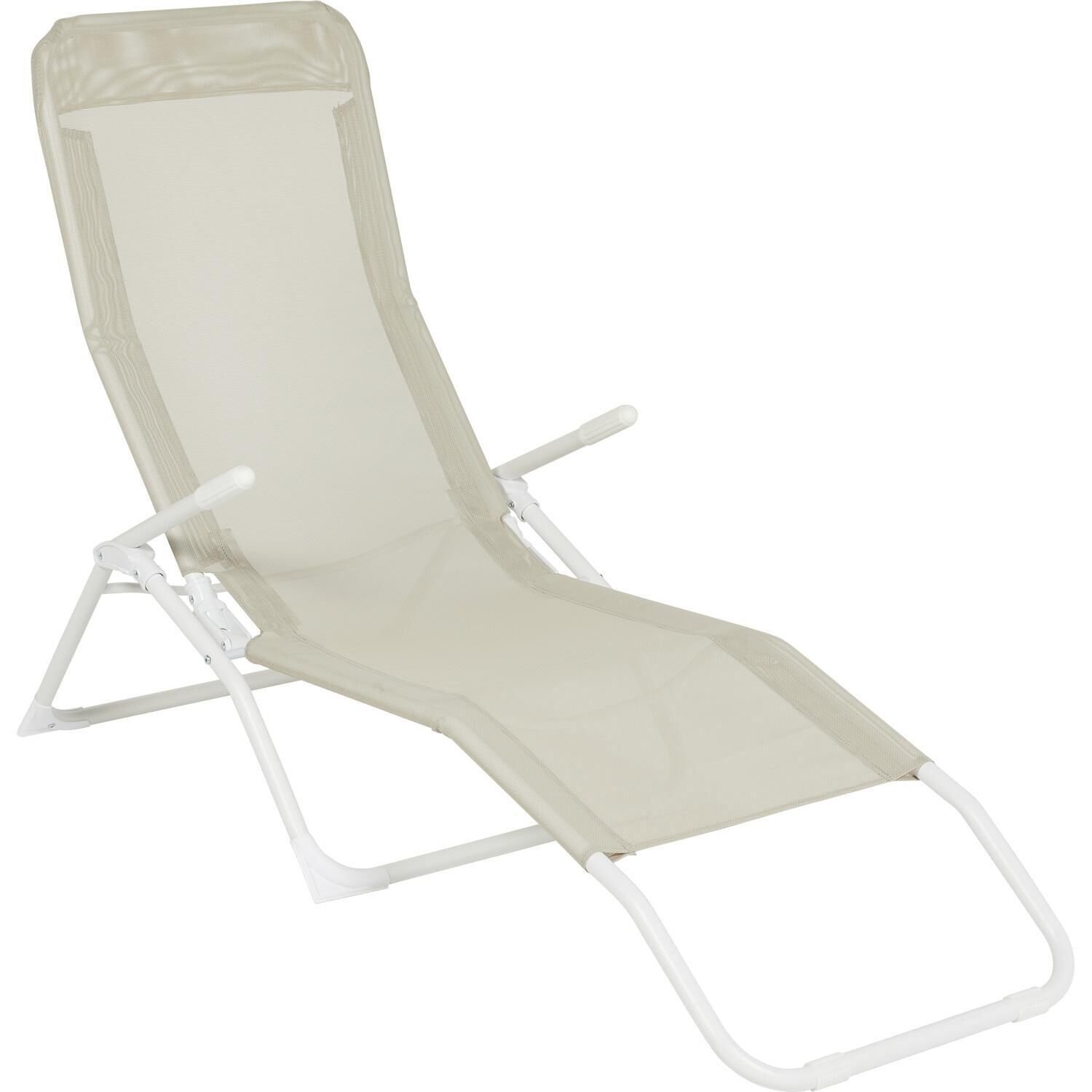 Hyba 3616953064906 sedia a sdraio Grigio chiaro Sdraiato/Seduto